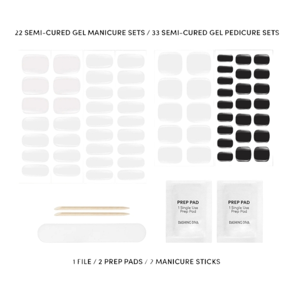 Dashing Diva Glaze LED Semi-Cured Gel Salon Mani Pedi Kit Rice Milk Color - Picture 8 of 8